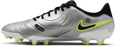 Rückansicht von Nike Tiempo Legend 10 Academy MG Fußballschuhe Herren metallic silver-black-volt