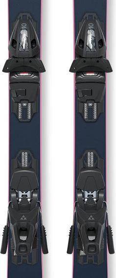 Rückansicht von Fischer THE CURV TI TPR + RS 10 PR Carving Ski blau-pink