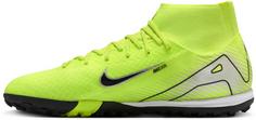 Rückansicht von Nike ZM SUPERFLY 10 ACADEMY TF Fußballschuhe Herren volt-black