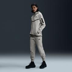 Rückansicht von Nike Tech Fleece 2 Trainingshose Damen dk grey heather-black