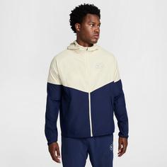 Rückansicht von Nike NSW Air Kapuzenjacke Herren midnight navy-lt khaki