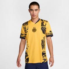 Rückansicht von Nike Inter Mailand 24-25 3rd Fußballtrikot Herren university gold-blackened blue-lyon blue