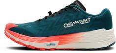 Rückansicht von Brooks Catmount 4 Trailrunning Schuhe Herren legion blue-celestial-flame