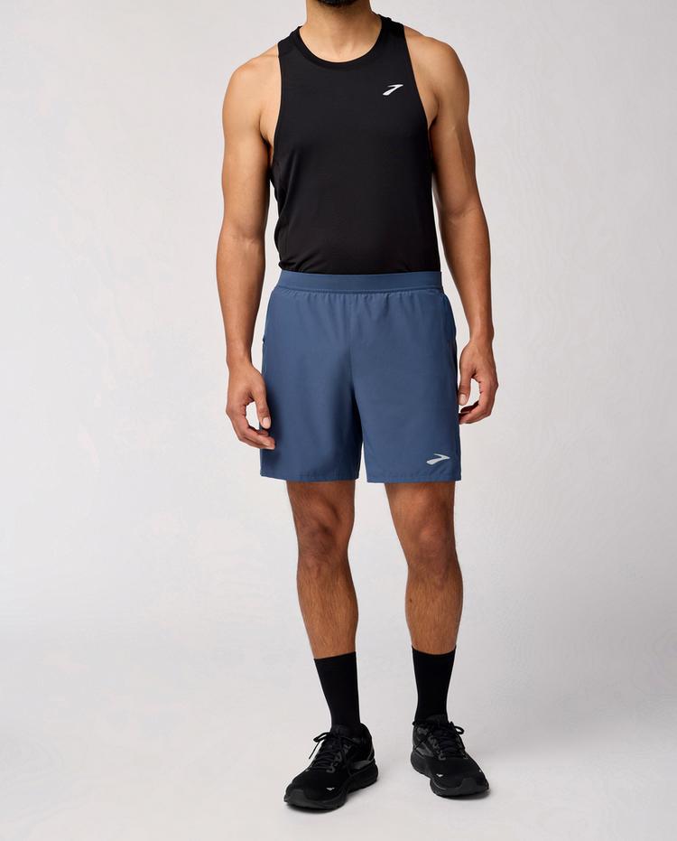 Brooks Brooks Journey 7" 2-in-1 Short Funktionsshorts Herren - blue slate - 0 | SportScheck
