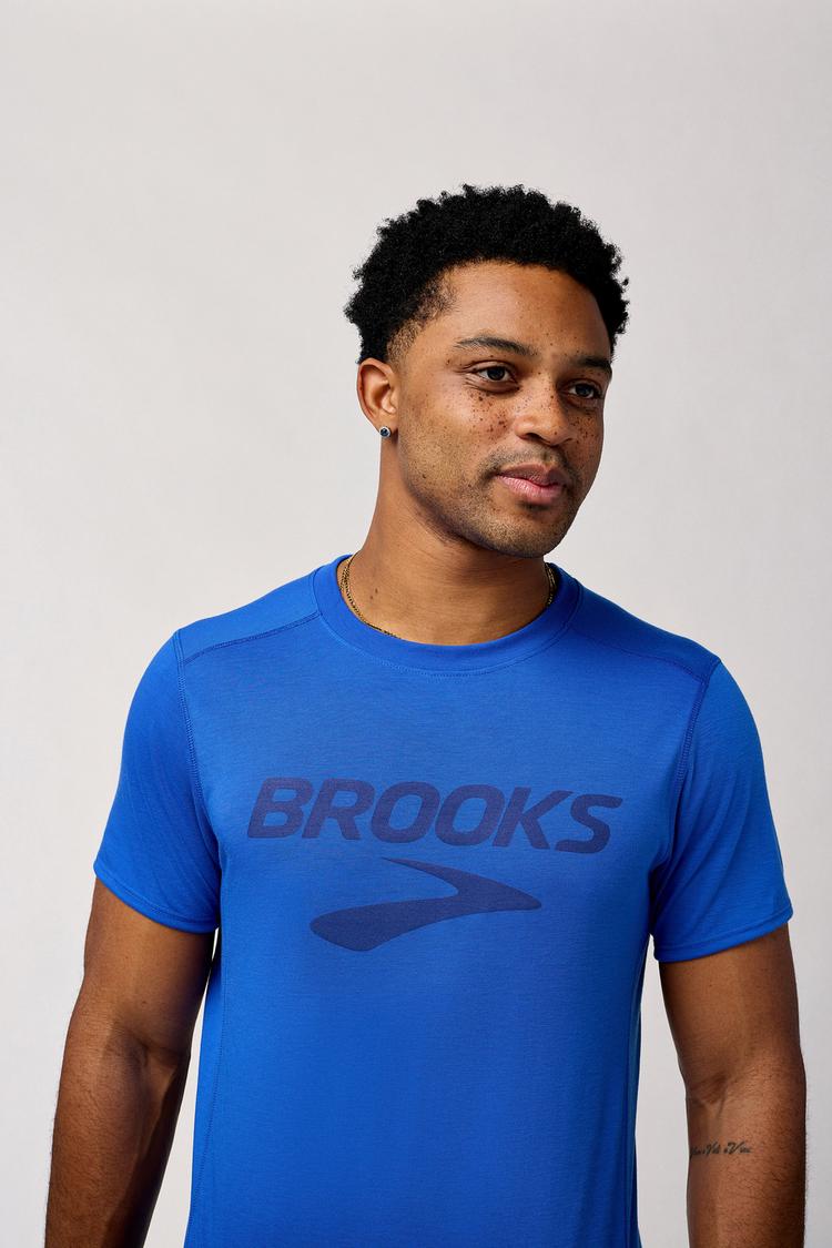 Brooks Brooks Distance Funktionsshirt Herren - neo blue-brooks logo - 2 | SportScheck