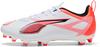 PUMA ULTRA 5 PLAY FG-AG Jr Fu&szlig;ballschuhe Kinder - puma white-puma black-glowing red