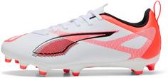 PUMA ULTRA 5 PLAY FG-AG Jr Fußballschuhe Kinder puma white-puma black-glowing red