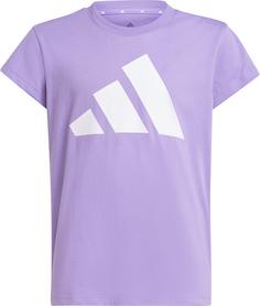 adidas BIG LOGO T-Shirt Kinder violet fusion-white