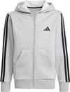 adidas 3 STRIPES Sweatjacke Jungen - medium grey heather-black