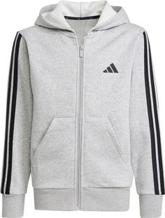 adidas 3 STRIPES Sweatjacke Kinder medium grey heather-black