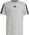 adidas 3 STRIPES T-Shirt Jungen - medium grey heather-black
