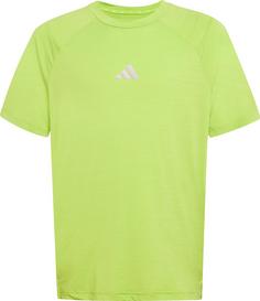 adidas J GT PZ TEE Funktionsshirt Kinder semi solar slime-hires yellow-silver