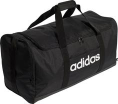 adidas LINEAR DUFFEL Sporttasche black-black-white,