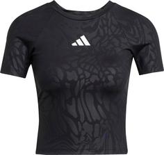 adidas TF PRINT Croptop Damen black