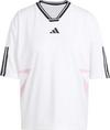 adidas Tiro V-Shirt Damen - white-black-true pink