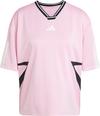 adidas Tiro V-Shirt Damen - true pink-black-white