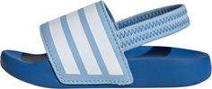 Rückansicht von adidas ADILETTE ESTRAP I Sandalen Kinder clear sky-ftwr white-bright royal