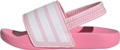 Rückansicht von adidas ADILETTE ESTRAP Sandalen Kinder clear pink-ftwr white-bliss pink