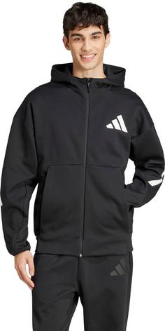 Rückansicht von adidas ZNE Trainingsjacke Herren black-white