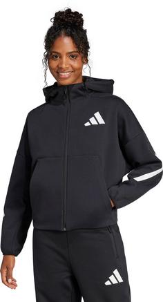 Rückansicht von adidas Z.N.E. Trainingsjacke Damen black-white