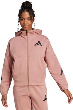 Rückansicht von adidas Z.N.E. Trainingsjacke Damen warm clay