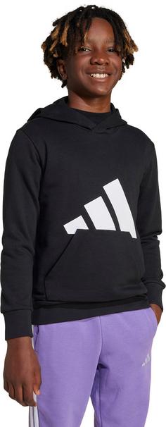 Rückansicht von adidas BIG LOGO Hoodie Kinder black-white