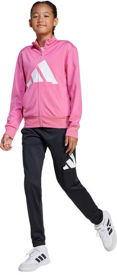 Rückansicht von adidas BIG LOGO Trainingsanzug Kinder pink fusion-white