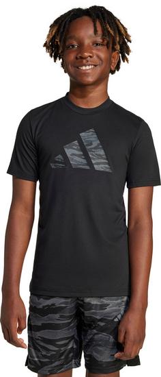 Rückansicht von adidas TRAIN ESSENTIALS CAMO Funktionsshirt Kinder black