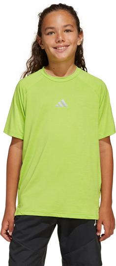 Rückansicht von adidas J GT PZ TEE Funktionsshirt Kinder semi solar slime-hires yellow-silver