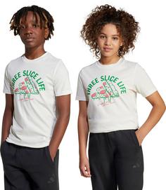 Rückansicht von adidas PIZZA T-Shirt Kinder off white
