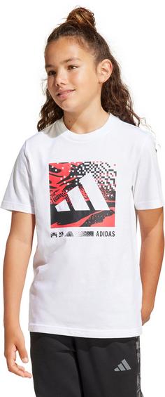 Rückansicht von adidas CAMO LOGO T-Shirt Kinder white