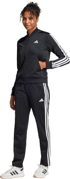Rückansicht von adidas 3S Trainingsanzug Damen black