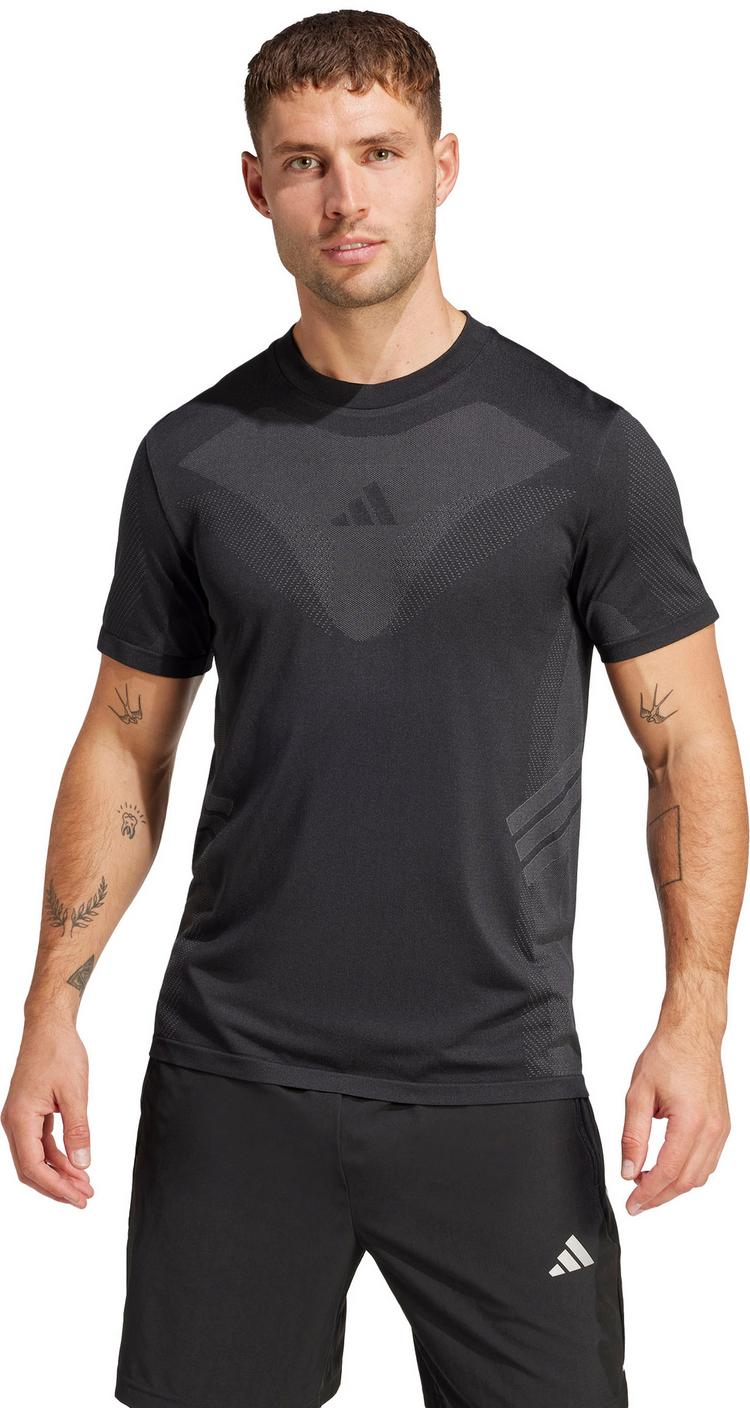 adidas adidas GYM+ SML Funktionsshirt Herren - black-grey six - 0 | SportScheck