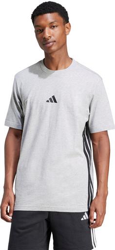 Rückansicht von adidas M 3S SJ Funktionsshirt Herren medium grey heather-black