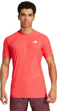 Rückansicht von adidas Freelift Tennisshirt Herren semi lucid red