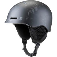 Rückansicht von Salomon PLAYER COMBO Skihelm Kinder black tie-dye