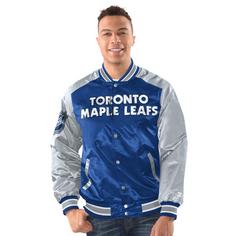 Rückansicht von Starter Toronto Maple Leafs Bomberjacke Herren dunkelblau-grau