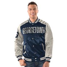 Rückansicht von Starter Georgetown Bomberjacke Herren blau-grau