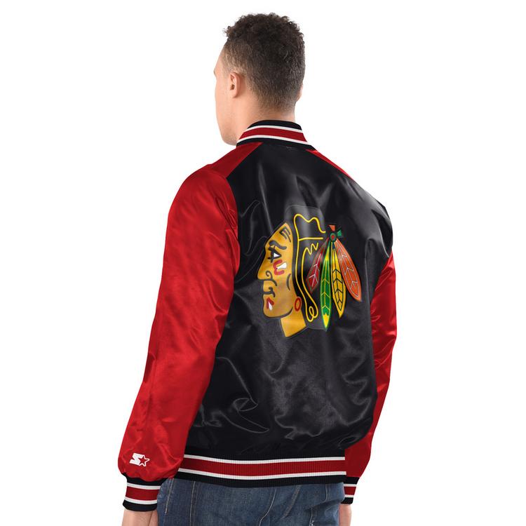Starter Starter Chicago Blackhawks Bomberjacke Herren - schwarz-rot - 1 | SportScheck