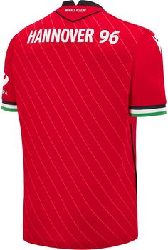 Rückansicht von macron Hannover96 24-25 Heim Fußballtrikot Herren rot