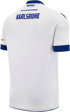 Rückansicht von macron Karlsruhe SC 24-25 Away Fußballtrikot Herren blue