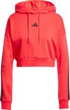 adidas W 3S FT CRO Hoodie Damen - pure ruby-black