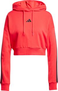 adidas W 3S FT CRO Hoodie Damen - pure ruby-black