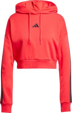 adidas W 3S FT CRO Hoodie Damen pure ruby-black