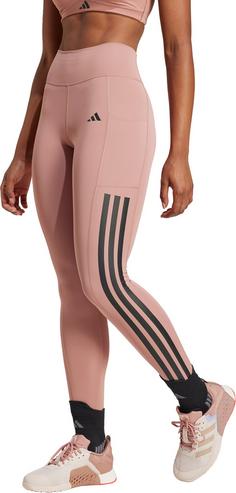 Rückansicht von adidas OPT 3S Tights Damen warm clay