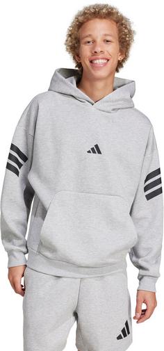 Rückansicht von adidas Future Icon 3S Hoodie Herren medium grey heather