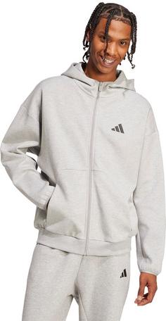 Rückansicht von adidas Future Icon Sweatjacke Herren medium grey heather