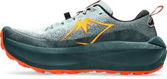 Rückansicht von ASICS TRABUCO MAX 4 Trailrunning Schuhe Herren cold moss-nova orange