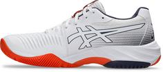 Rückansicht von ASICS NETBURNER BALLISTIC FF 3 Hallenschuhe Herren white-indigo fog