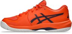 Rückansicht von ASICS GEL-GAME 10 GS CLAY Tennisschuhe Kinder nova orange-indigo fog